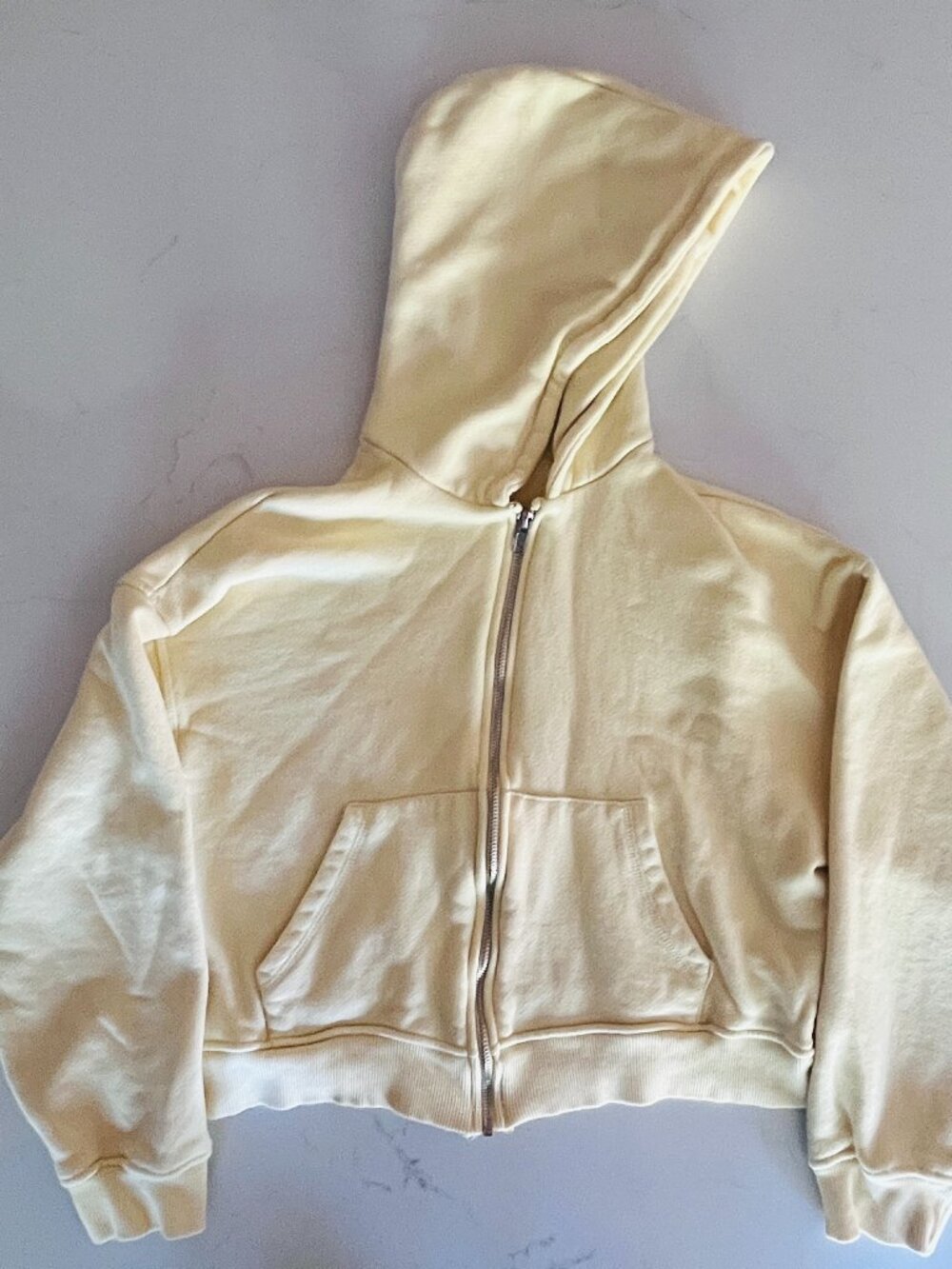 Zara sunshine yellow zip hoodie sz 13-14